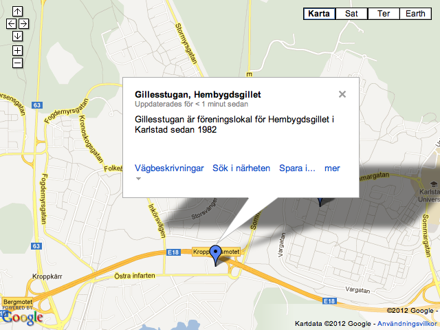 Gillesstugan Google Maps